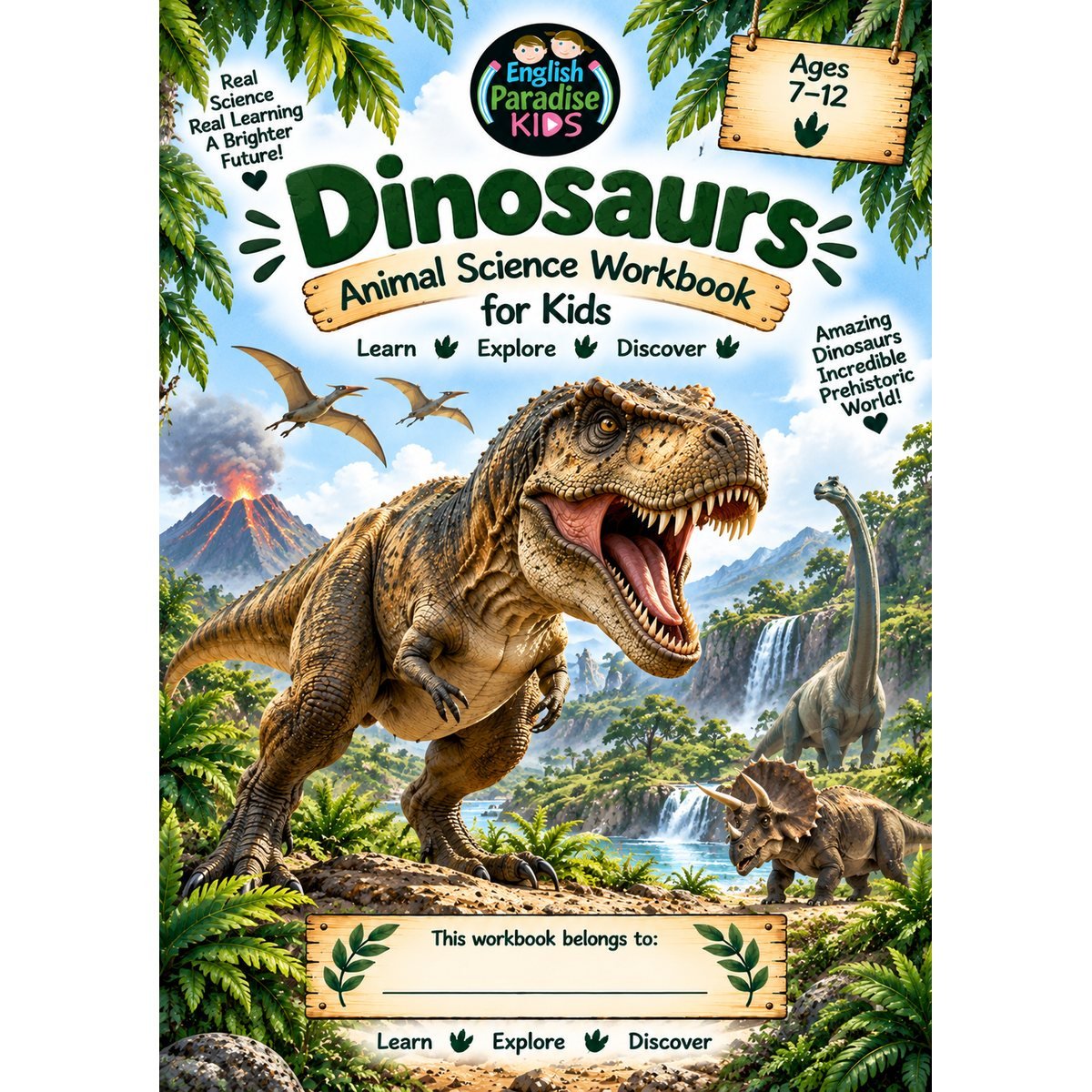 Dinosaurs Science Workbook for Kids